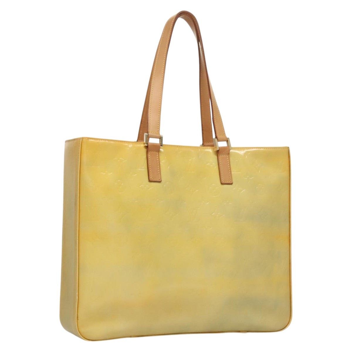 Louis Vuitton LOUIS VUITTON Monogram Vernis Columbus Tote Bag Gris M91028 Size ONE SIZE - 1 Thumbnail