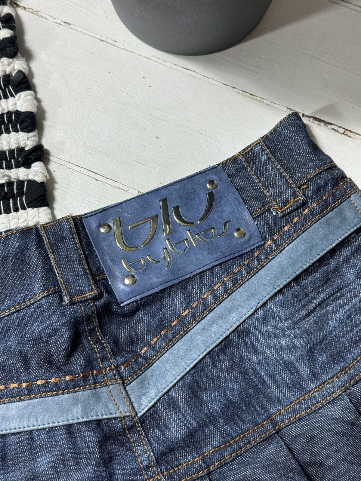Other VINTAGE BLU BUBLOS PLEATED MINI DENIM SKIRT Size 27" / US 4 / IT 40 - 11 Thumbnail