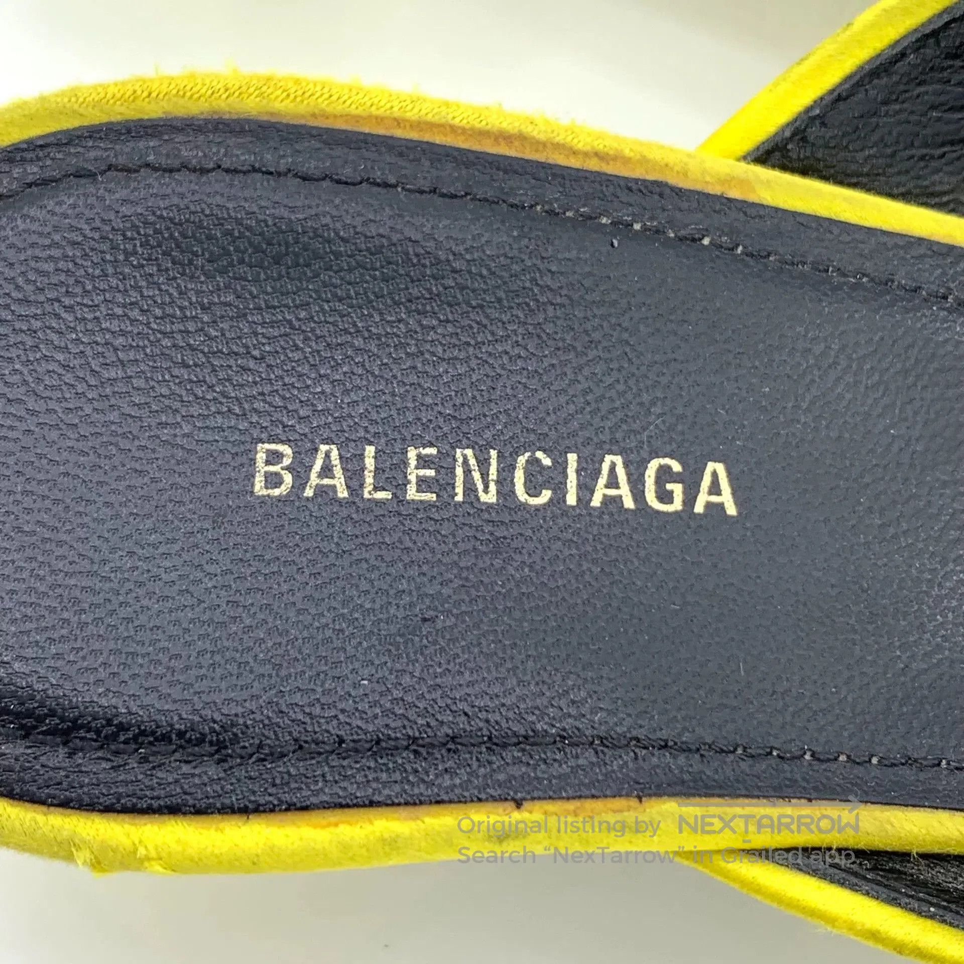Balenciaga Balenciaga Yellow Satin Bow Low-Heel Mules. Size US 4 / IT 34 - 8 Thumbnail