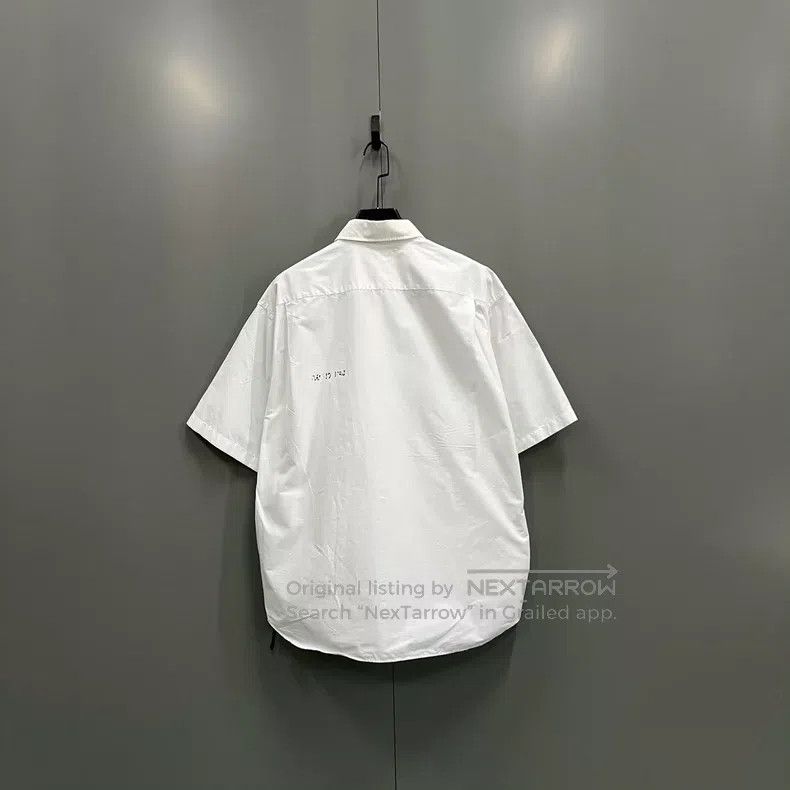 Balenciaga Balenciaga White Small Logo Short Sleeve Shirt Size XS / US 0-2 / IT 36-38 - 3 Thumbnail