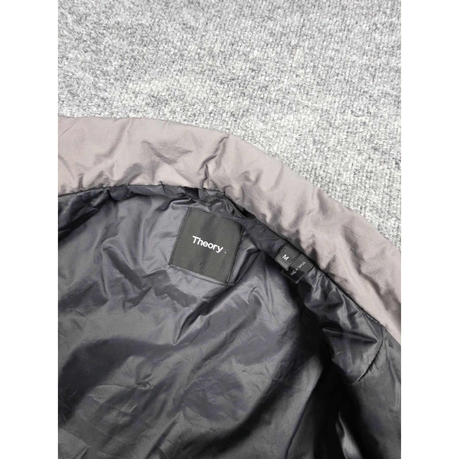 Theory Theory Bomber Jacket Men M Gray Full Zip Nylon Lightweight Lined Marks Size M / US 6-8 / IT 42-44 - 7 Thumbnail