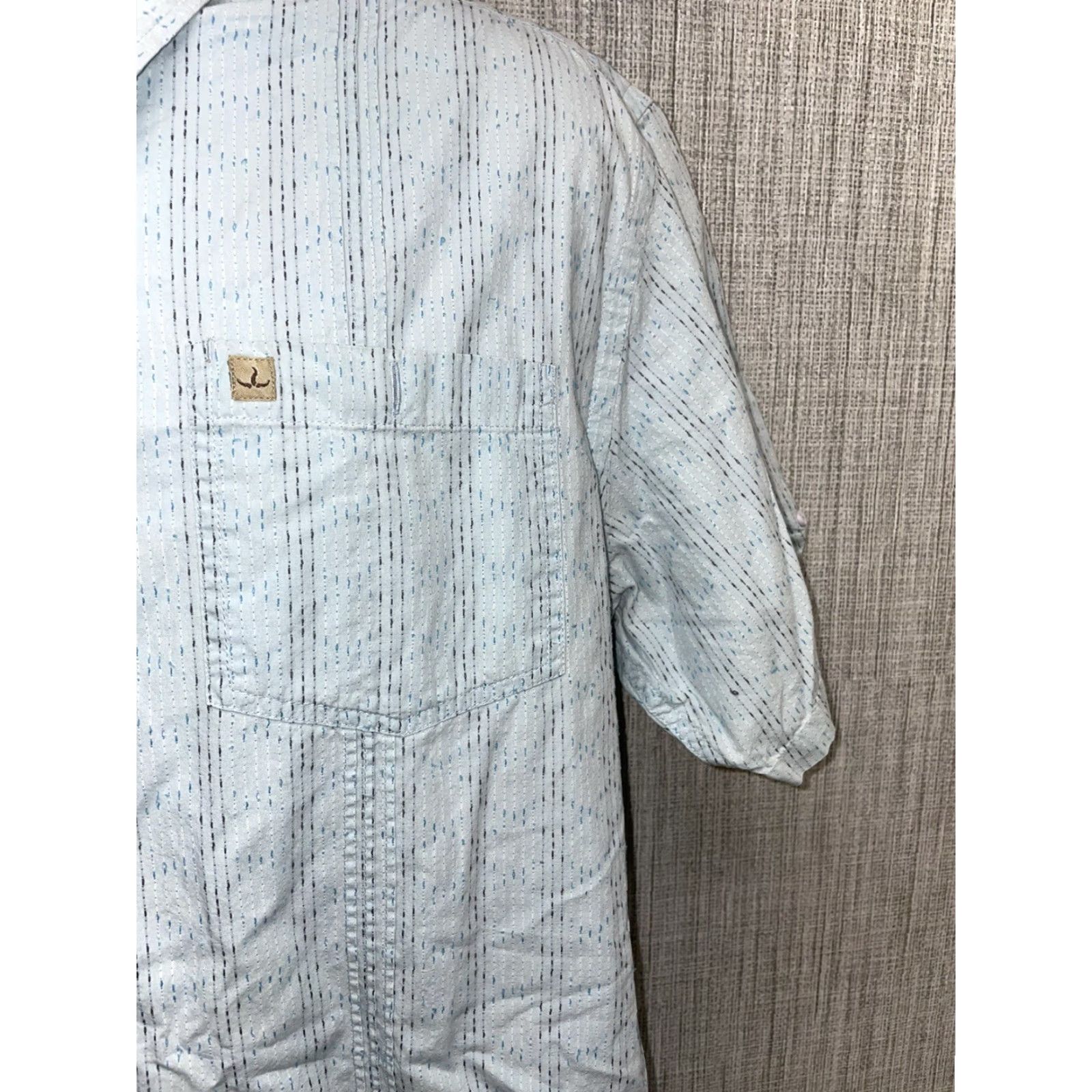 Prana PrAna Button-Down Shirt Mens XL Light Blue Short Sleeve Size US XL / EU 56 / 4 - 3 Thumbnail