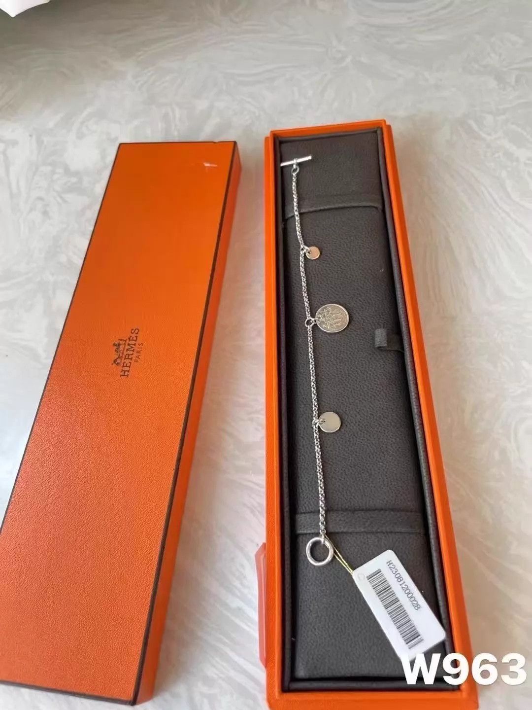 Hermes HERMÈS Book Stamp Bracelet SS & RG Mint With Box Size ONE SIZE - 2 Thumbnail