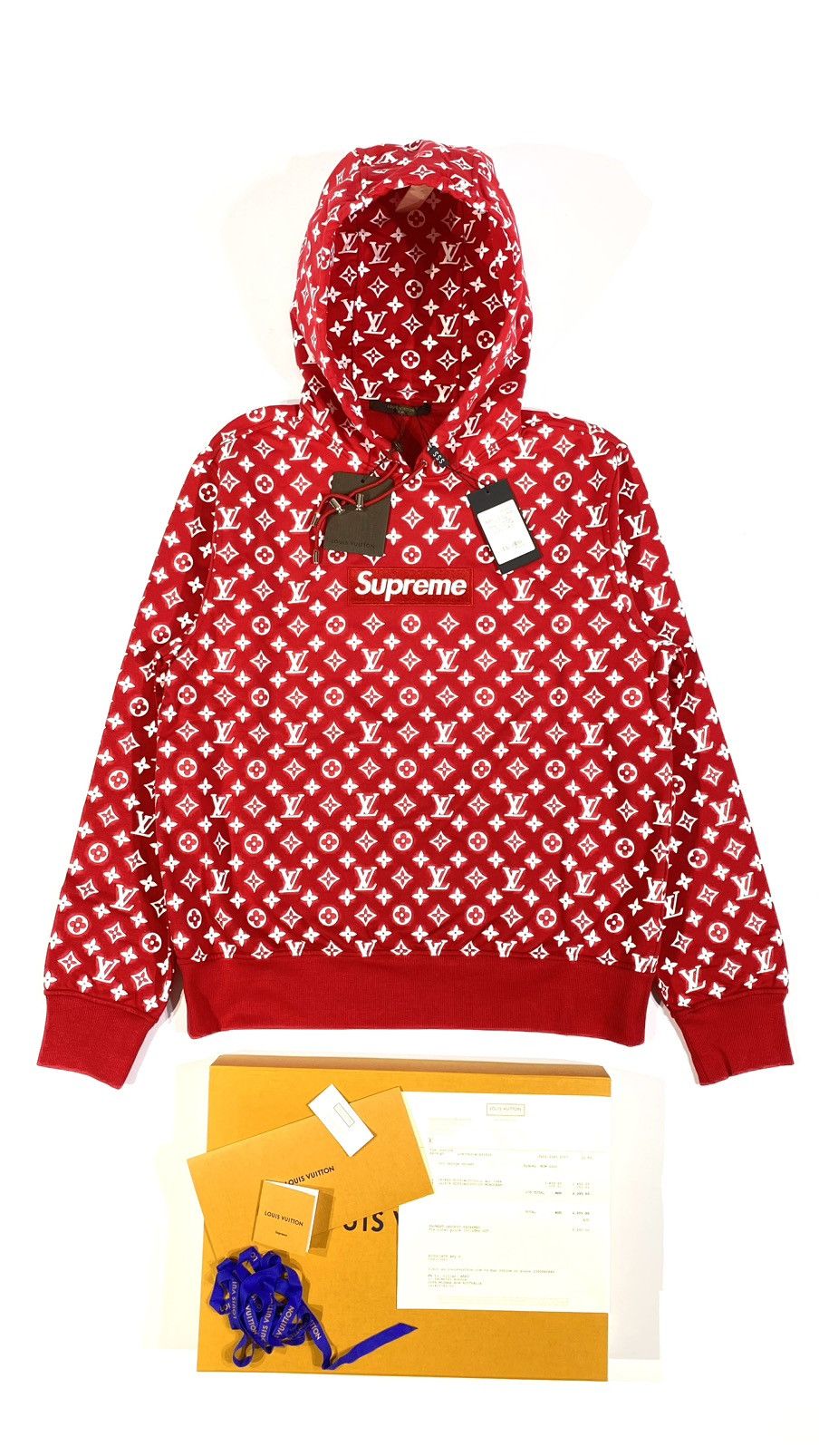 Louis Vuitton × Supreme LOUIS VUITTON X SUPREME M Box Logo Hoodie Size US M / EU 48-50 / 2 - 1 Thumbnail