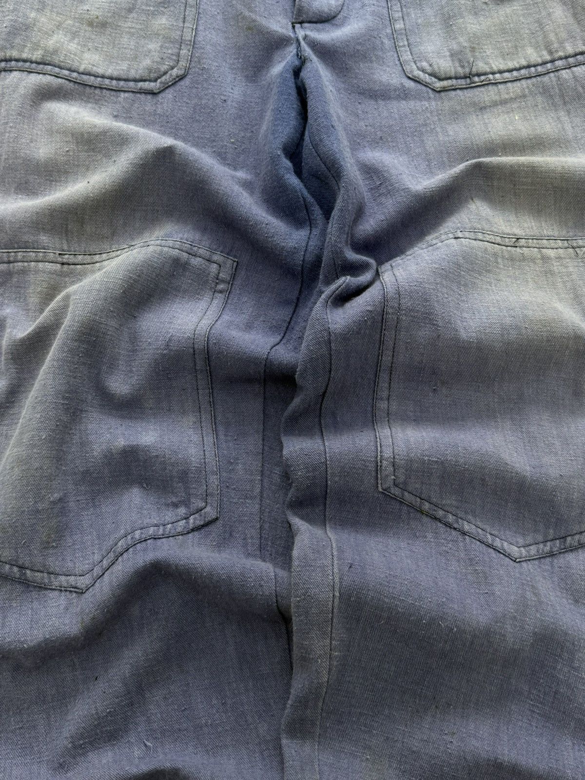 Le Laboureur Vintage 50s French Faded Trashed Chore Work Suit Size US L / EU 52-54 / 3 - 20 Thumbnail