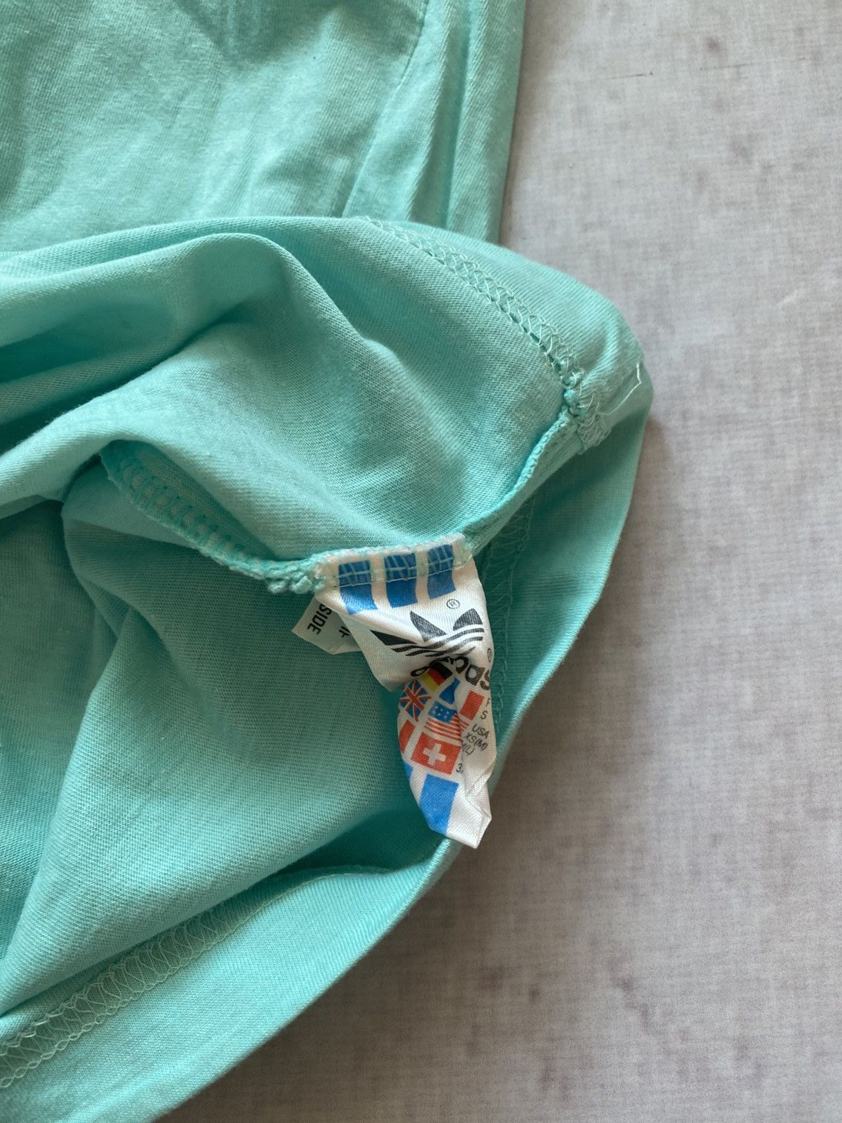 Adidas × Vintage Vintage 90s adidas Mint T-shirt Y2k style Size US S / EU 44-46 / 1 - 5 Thumbnail