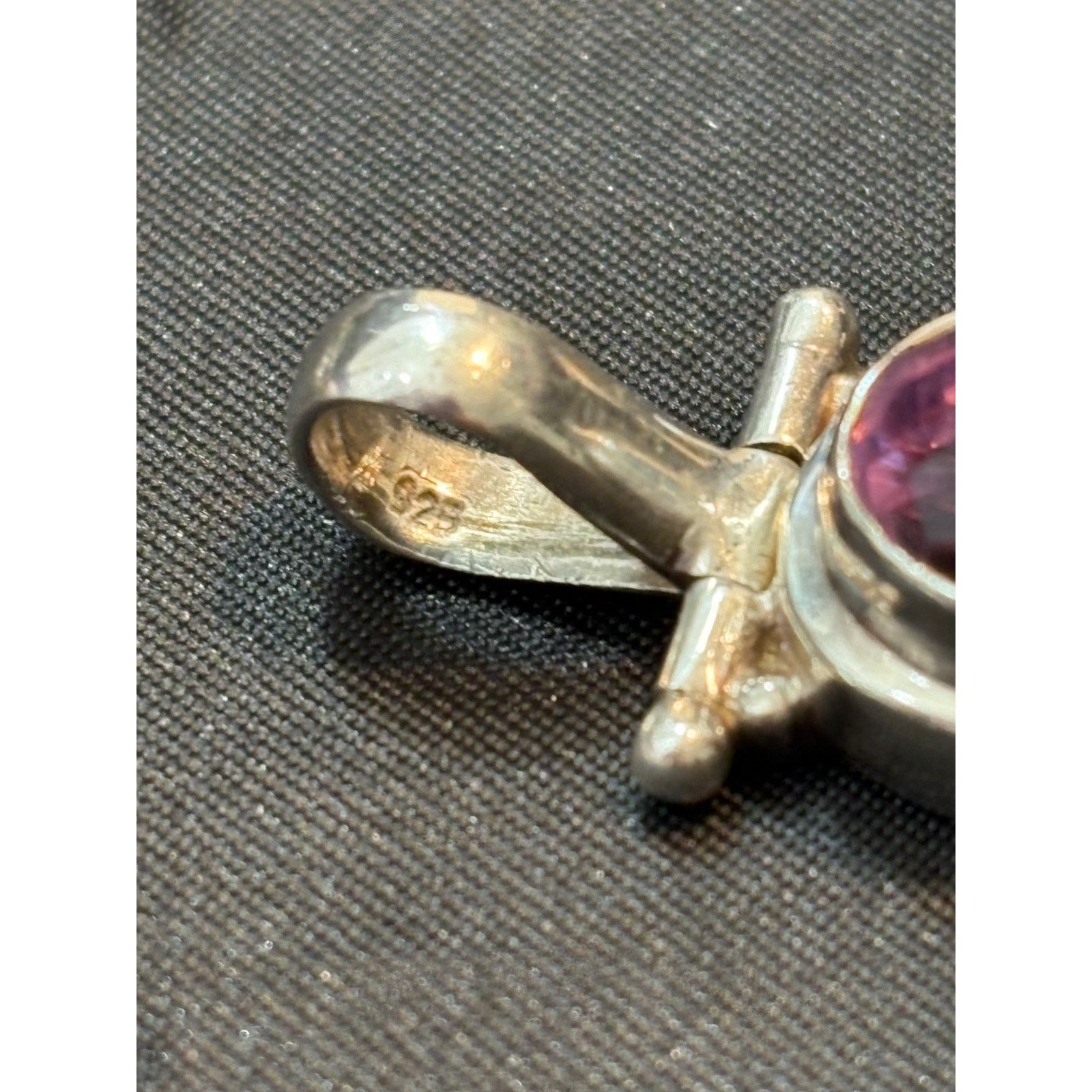 Other Sterling Silver Pear Cut Amethyst Quartz Pendant Teardrop Size ONE SIZE - 4 Thumbnail