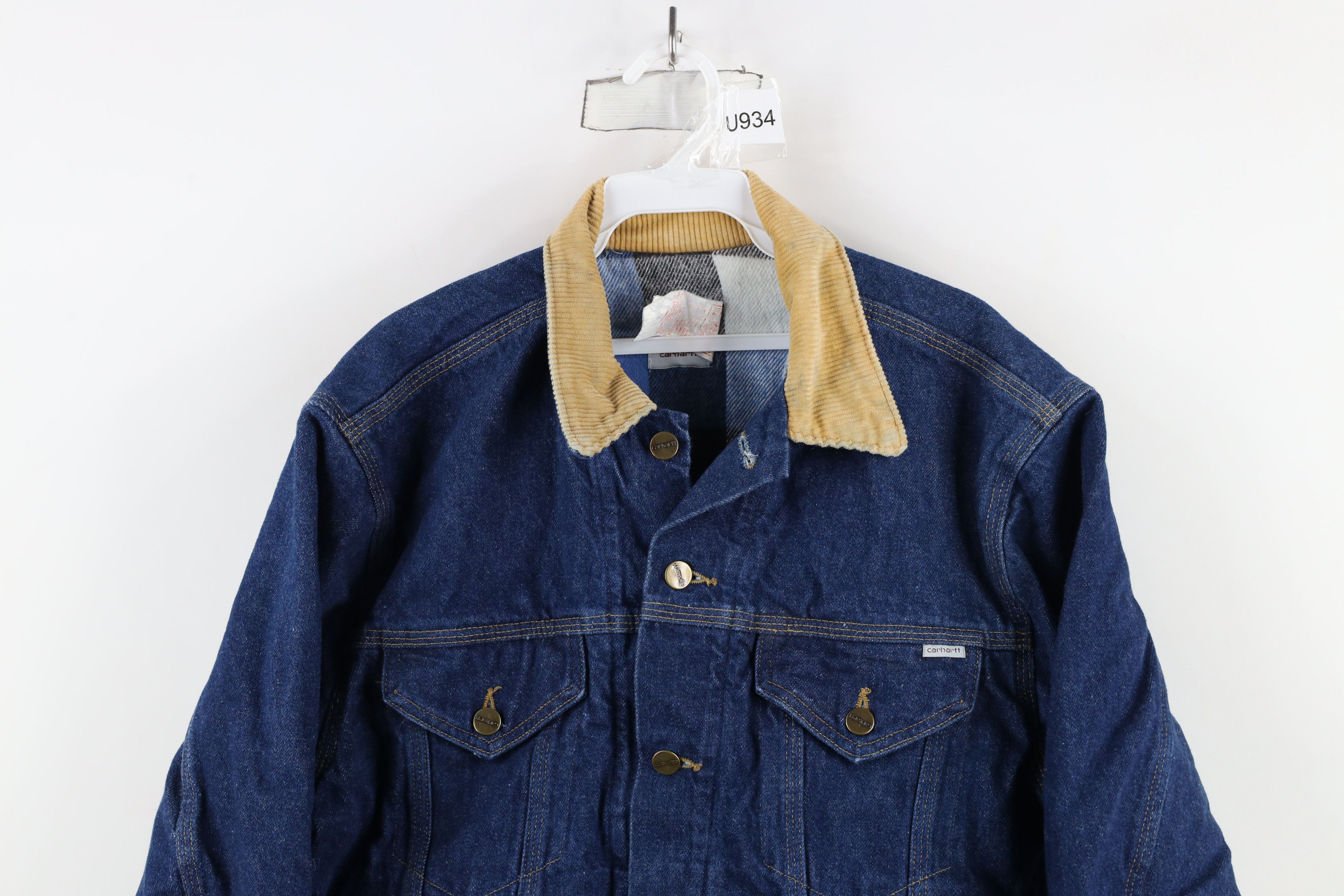 Carhartt × Vintage Vintage 90s Carhartt Corduroy Collared Denim Jacket USA Size US XL / EU 56 / 4 - 2 Thumbnail