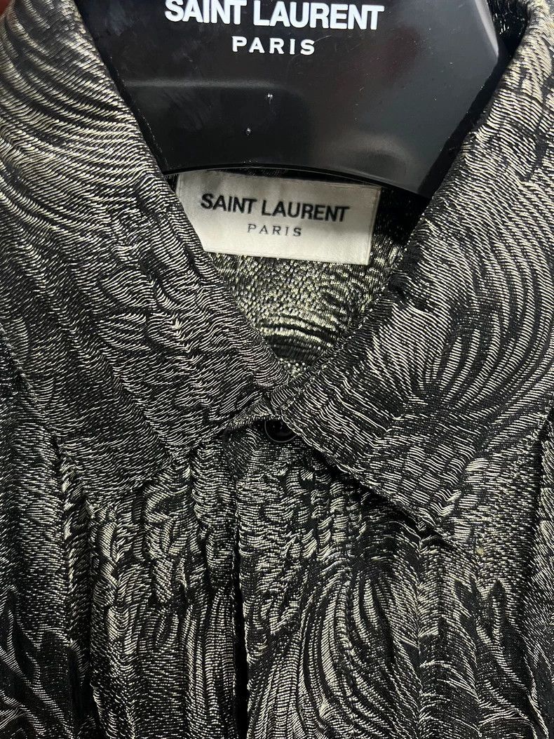Saint Laurent Paris Saint Laurent 3D Embossed Silk Blend Shirt-2507 Size US M / EU 48-50 / 2 - 3 Thumbnail