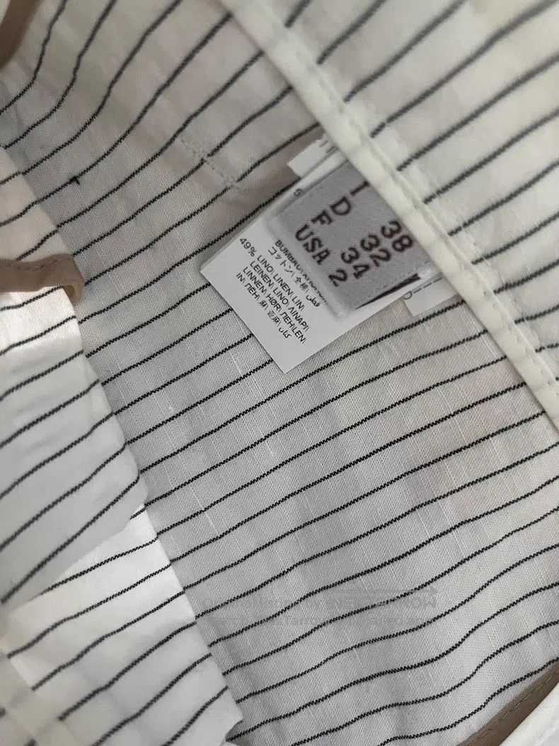 Brunello Cucinelli Brunello Cucinelli Cotton Linen Stripe Pants Size 25" / US 0 / IT 36 - 4 Thumbnail