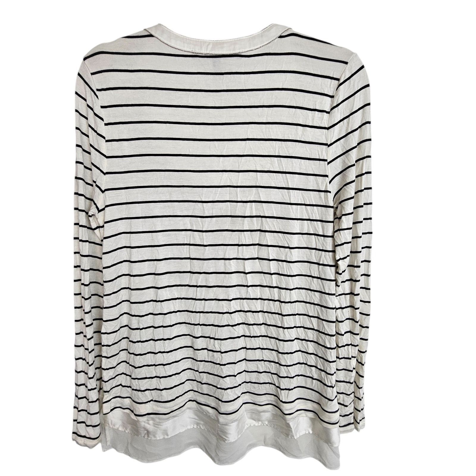 White House Black Market White House Black Market Womens Striped T-Shirt Sz S Classic Size S / US 4 / IT 40 - 8 Thumbnail