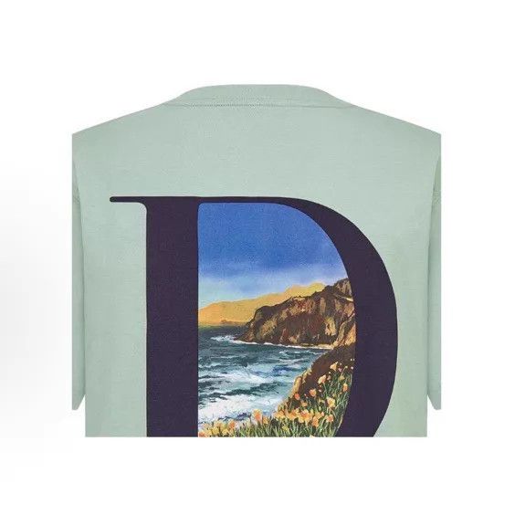 Dior Dior Logo Oversized Crew Men's Green M Tee Size US M / EU 48-50 / 2 - 7 Thumbnail