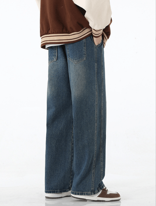 Japanese Brand × Jean Street American straight loose distressed versatile jeans Size US 32 / EU 48 - 3 Thumbnail