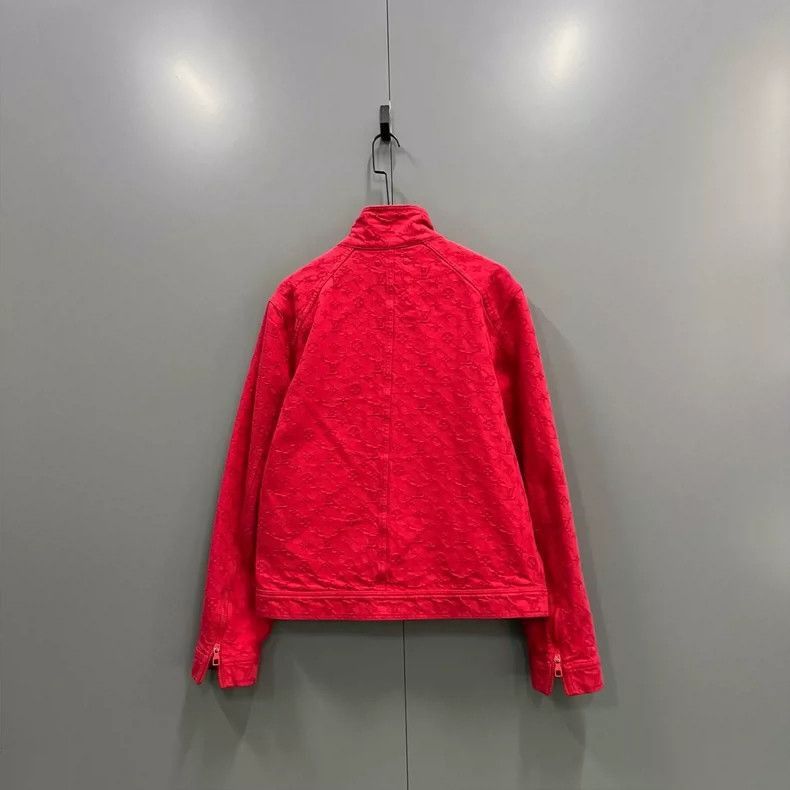 Louis Vuitton Louis Vuitton Red Denim Jacket with Old Flower -2505 Size US L / EU 52-54 / 3 - 2 Thumbnail
