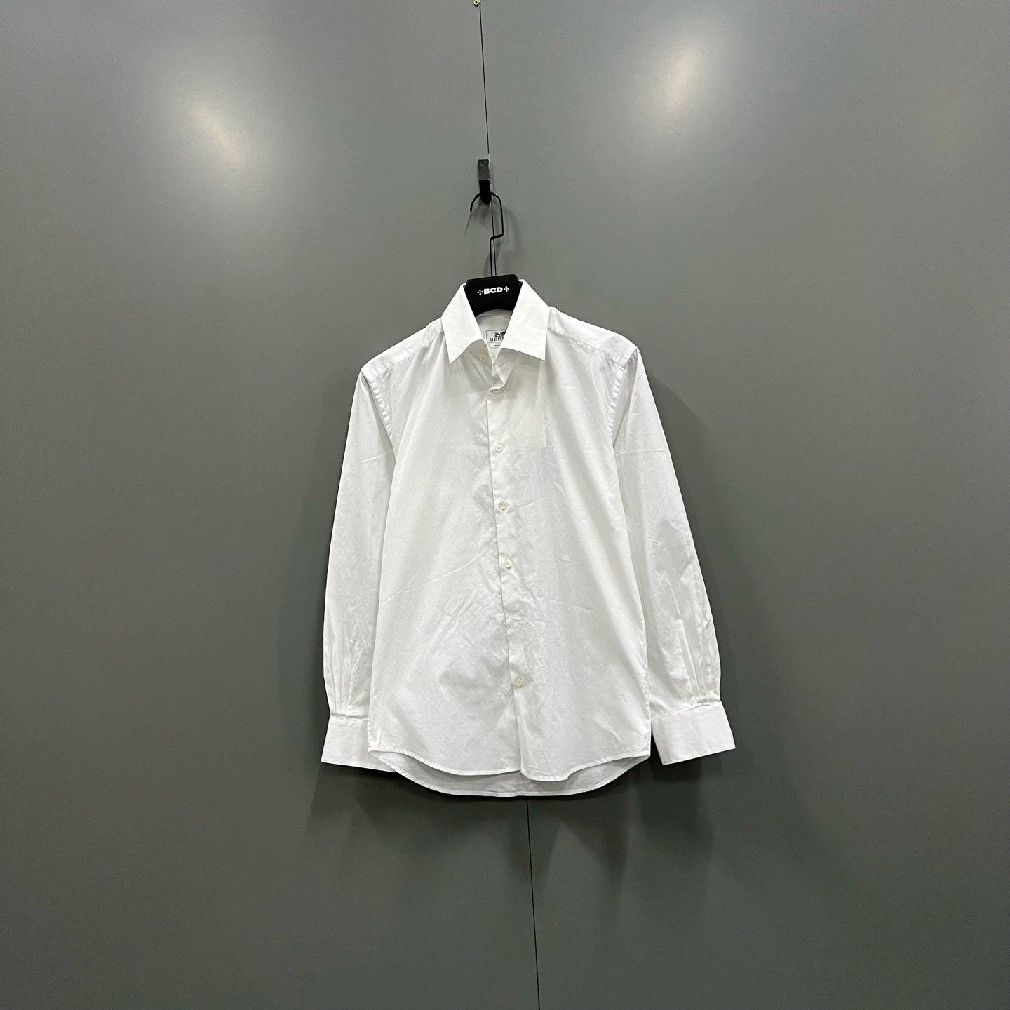 Hermes HERMES White H Print Long Sleeve Shirt - dmc Size US M / EU 48-50 / 2 - 1 Thumbnail