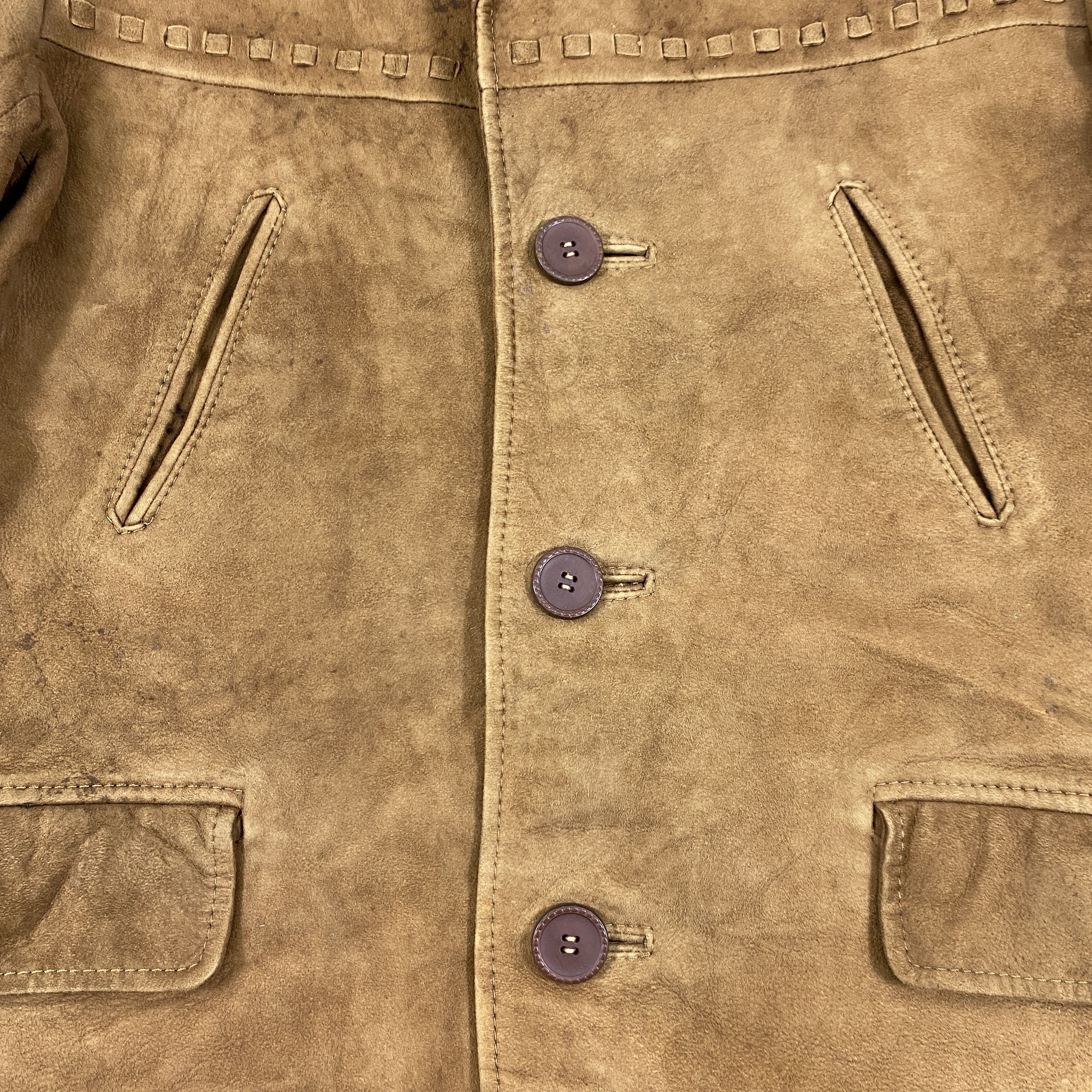 Issey Miyake Vintage Suede Leather Issey miyake style jacket- J418 Size US L / EU 52-54 / 3 - 8 Thumbnail