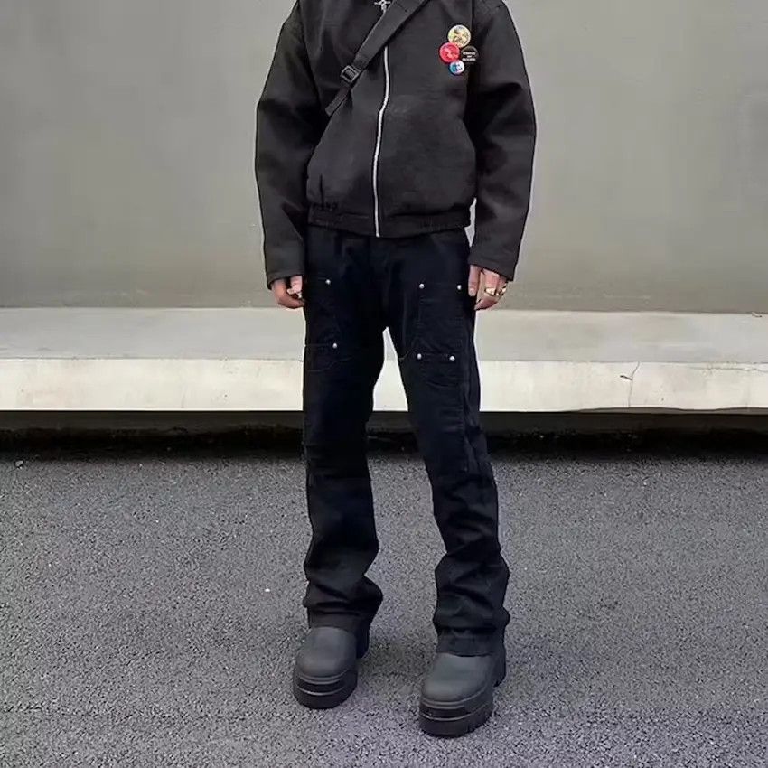 Designer × Japanese Brand Baggy Workwear Pants Black Size US 32 / EU 48 - 2 Thumbnail