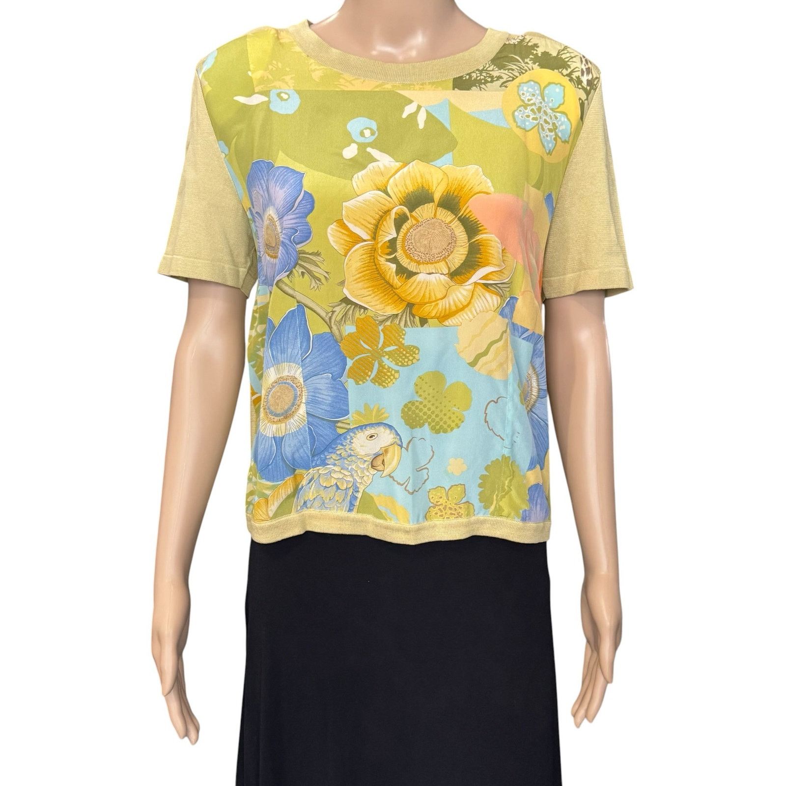 Salvatore Ferragamo Ferragamo Silk Short Sleeve Shirt Size M / US 6-8 / IT 42-44 - 1 Thumbnail