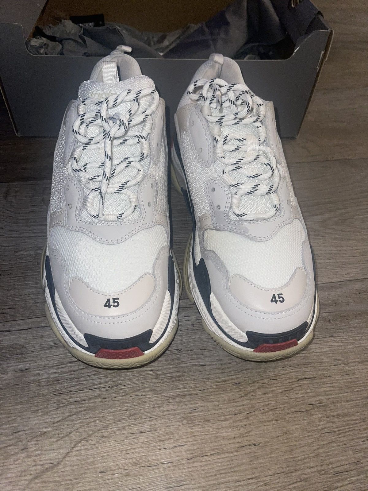 Balenciaga Balenciaga Triple S sneaker 'White Black Red' Size US 12 / EU 45 - 1 Thumbnail