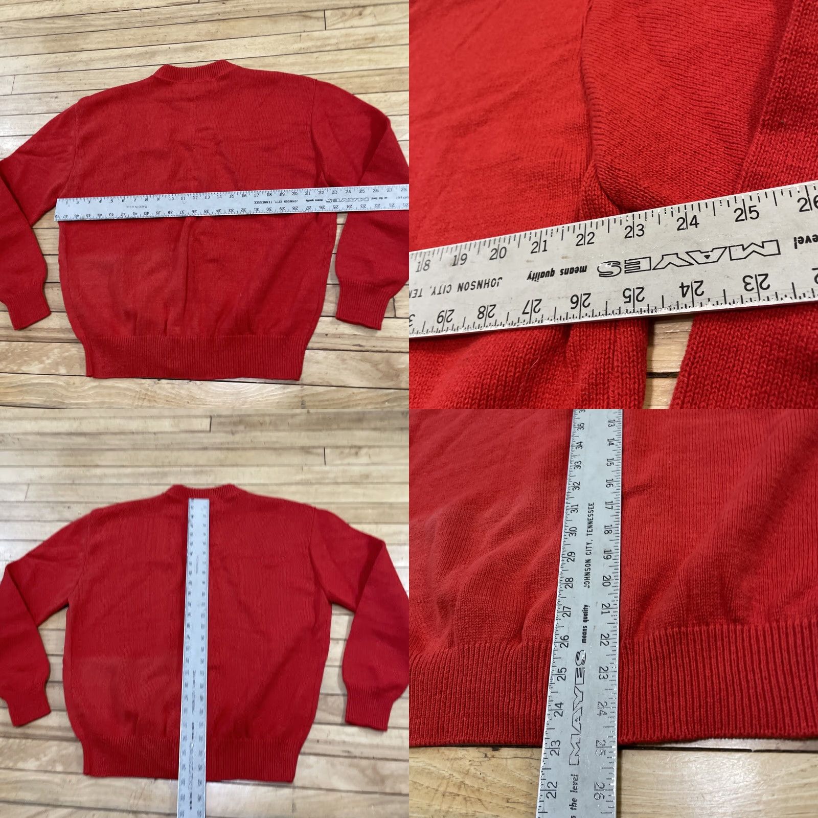 Vintage 3 STRIKES Men XL Vintage Preppy Red Sweater Pullover Knit United States Logo USA Bank New York Crew Neck Autumn Winter Spring Size US XL / EU 56 / 4 - 8 Thumbnail