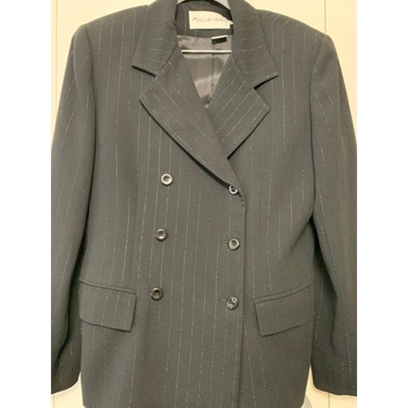 JH Collectibles JH Collectibles Women's Black Pinstripe PantSuit Set Size 10 Size 32" / US 10 / IT 46 - 13 Thumbnail