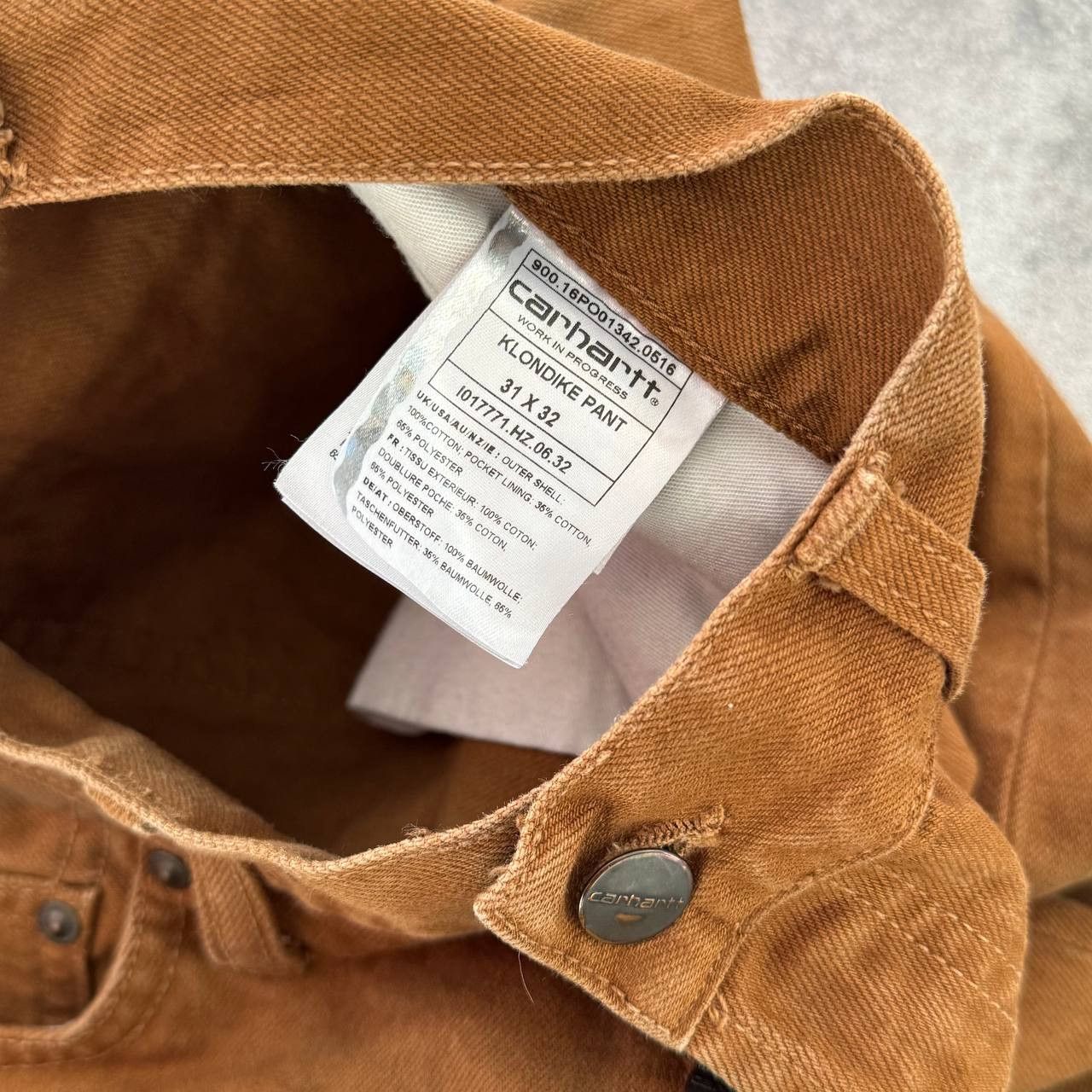 Carhartt Wip Carhartt Wip Vintage Faded/Washed Klondike Pants Size US 31 - 9 Thumbnail