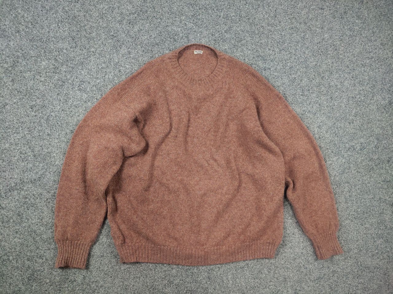 Rare Valstar Milano Vintage Crew check Alpaca Knit Sweater
