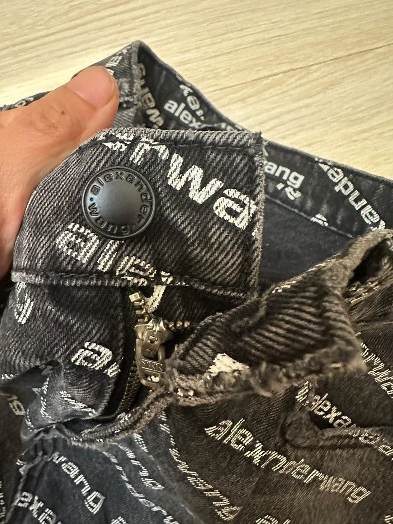 Alexander Wang Alexander Wang Logo Print Black Jeans- Size 24" / US 00 / IT 34 - 2 Thumbnail