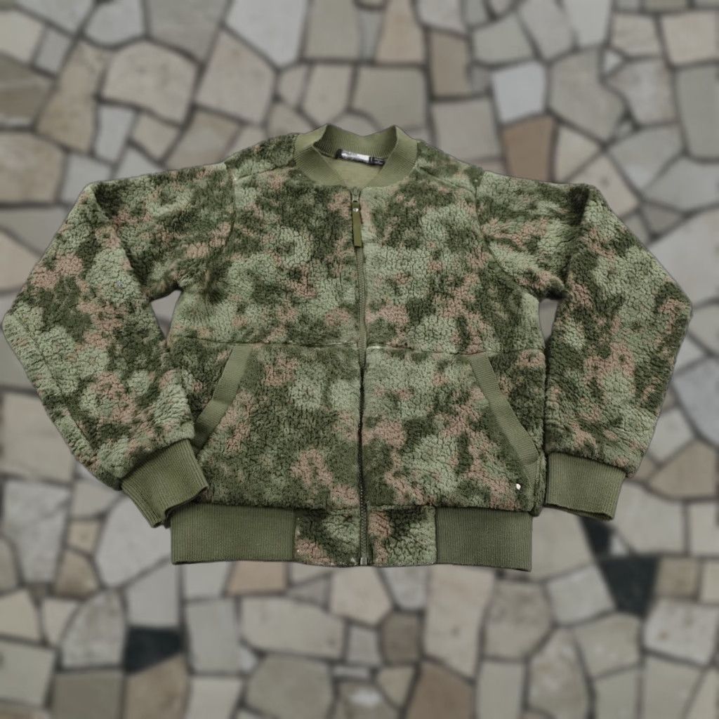 Prana Prana Jacket Womens Medium Green Camo Sherpa Fleece Bomber Full Zip Up Coat Pockets Womens Size M / US 6-8 / IT 42-44 - 1 Thumbnail