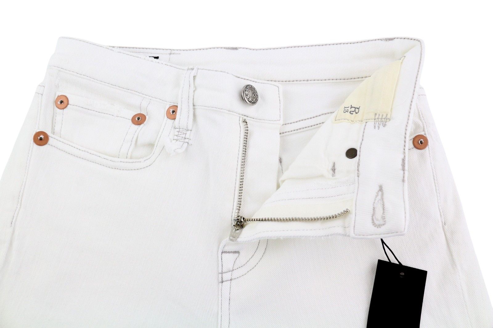 R13 KICK 24 Bootcut Zip Fly Ankle Bale White 84468 Size 24" / US 00 / IT 34 - 5 Thumbnail