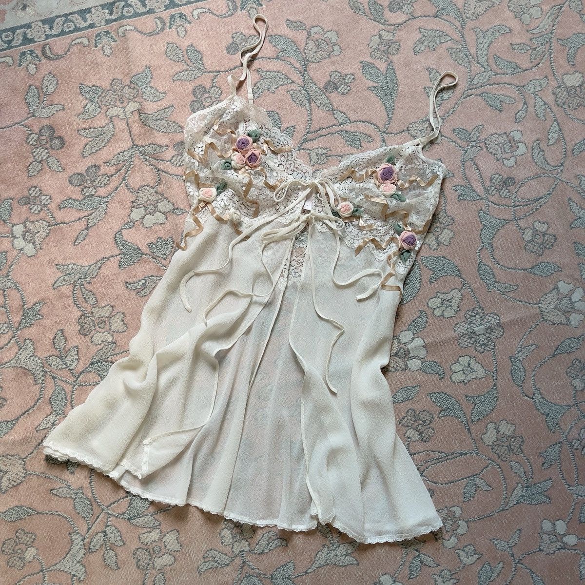Victoria's Secret Victoria’s Secret Ivory Silk Chiffon Camisole (M) Size M / US 6-8 / IT 42-44 - 10 Thumbnail
