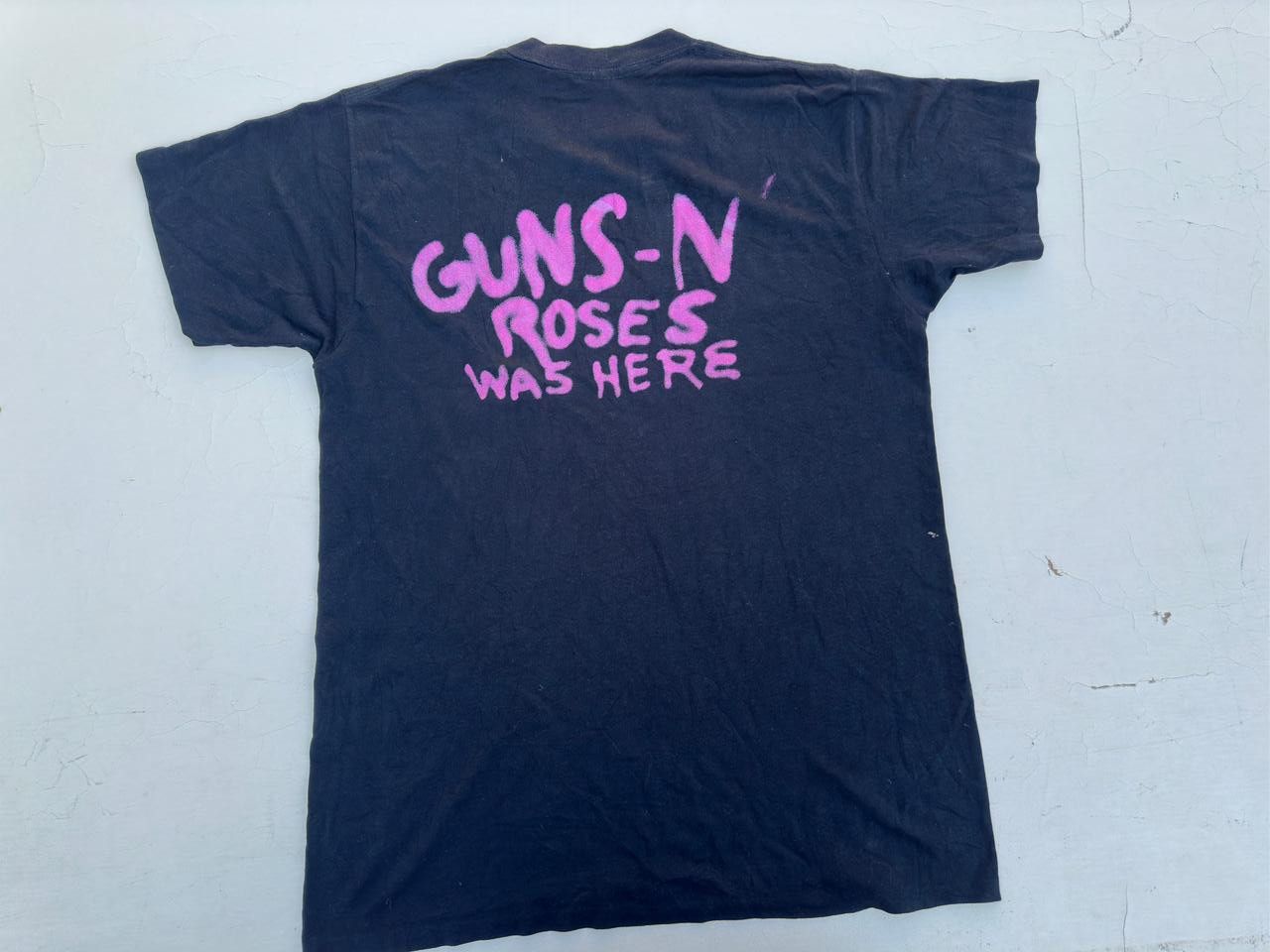 Guns N' Roses Vintage 1987 " Guns N ' Roses was here "band T shirt Size US L / EU 52-54 / 3 - 7 Thumbnail