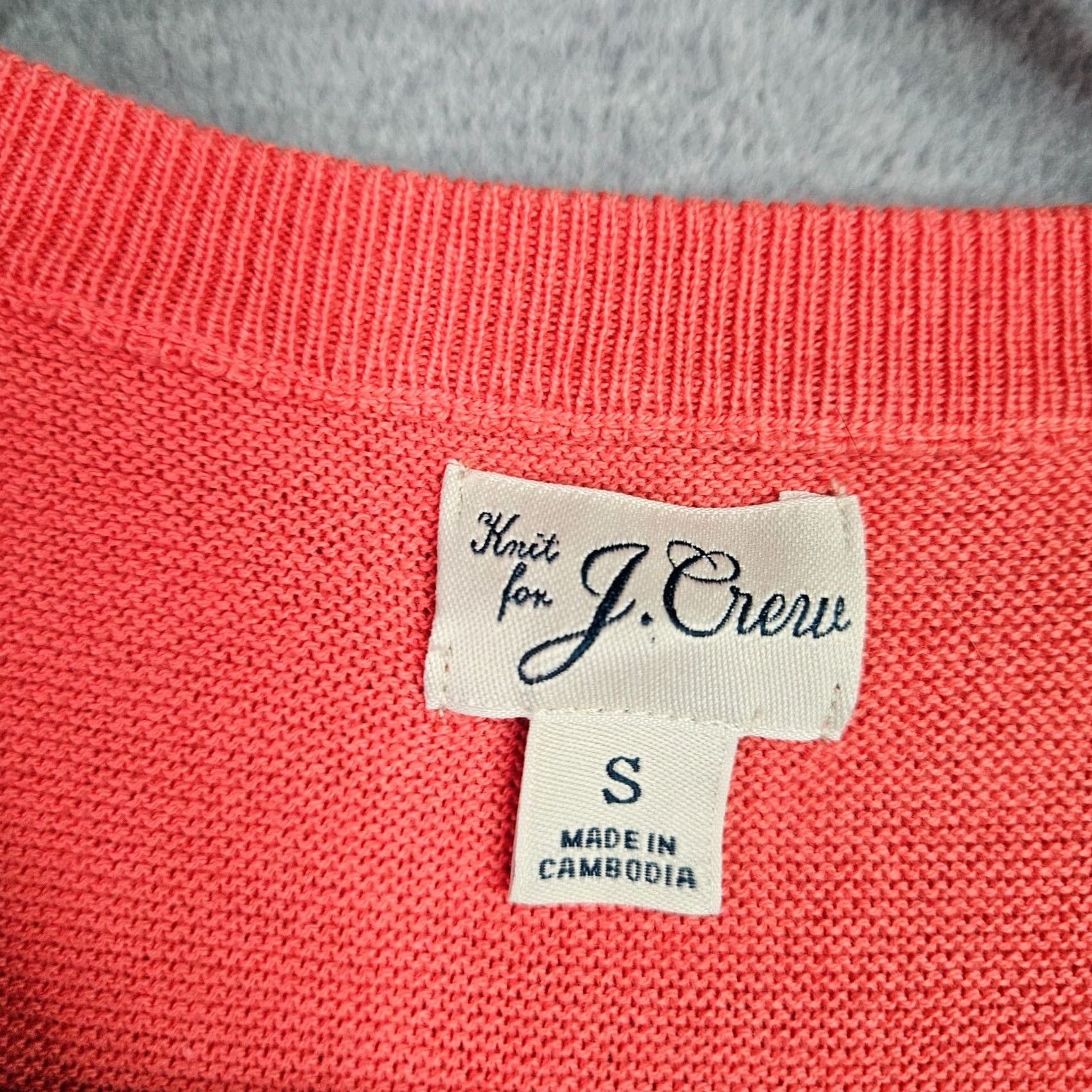 J.Crew J.CREW Men’s Size S Coral Cotton Crewneck Knit Sweater Lightweight / Regular Fit / Solid / Long Sleeve / Pullover / All Seasons / Casual Size US S / EU 44-46 / 1 - 3 Thumbnail