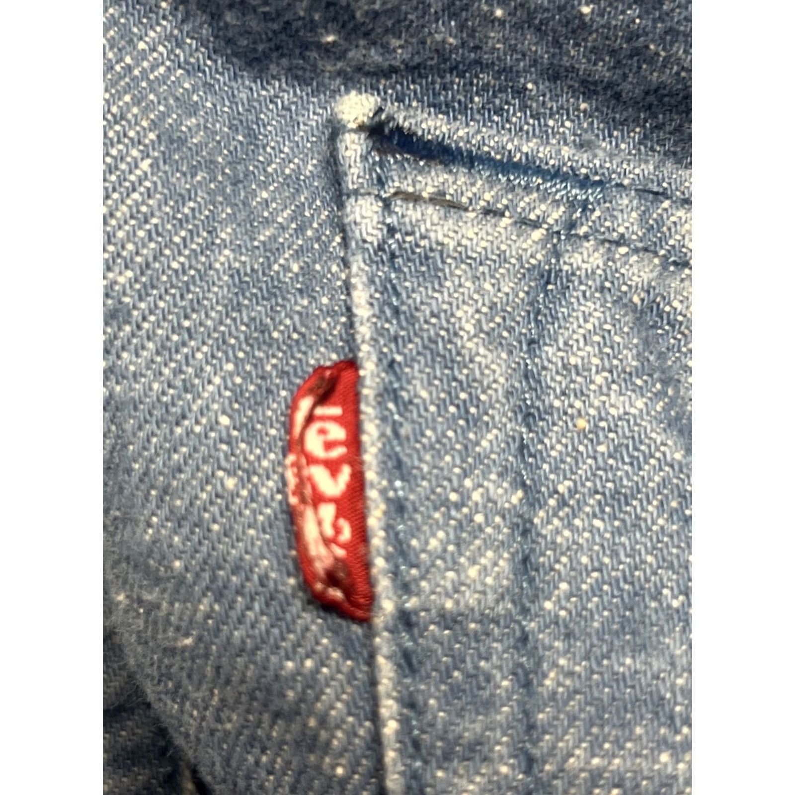 Levi's Levi's 501 Jeans Button Fly Straight Denim 40 x 32 Mens Blue Dark 100% Cotton Regular Fit Mexico Size US 40 / EU 56 - 6 Thumbnail