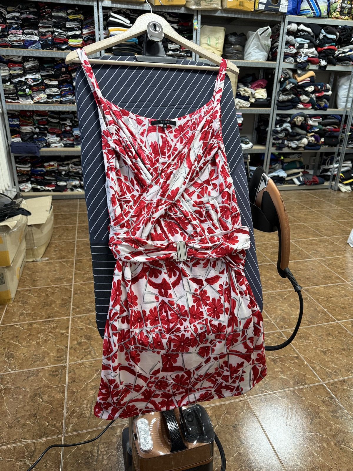 Gucci 🇮🇹 Vintage Gucci Tom Ford Floral Silk Dress Flower Archive Size M / US 6-8 / IT 42-44 - 3 Thumbnail