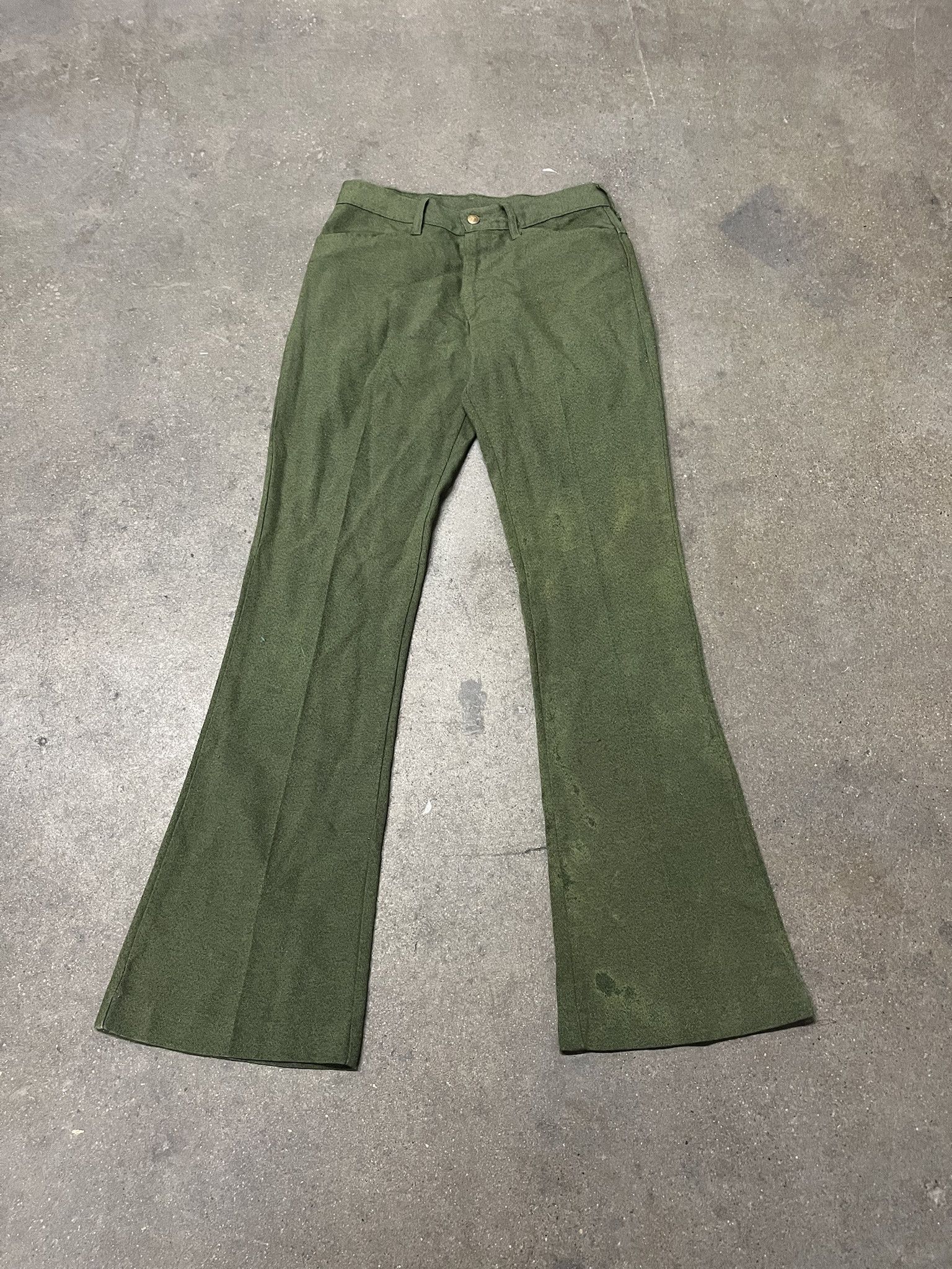 Vintage × Woolrich Woolen Mills Vintage 1980s The Guys Green Trousers Size 28 Size US 28 / EU 44 - 1 Thumbnail