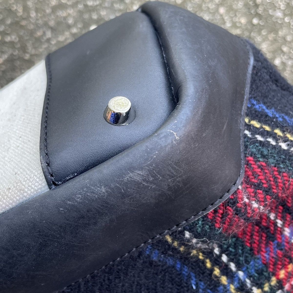 Harris Tweed × Takeo Kikuchi Takeo Kikuchi x Harris Tweed Wool Checkered Canvas Bag Size ONE SIZE - 14 Thumbnail
