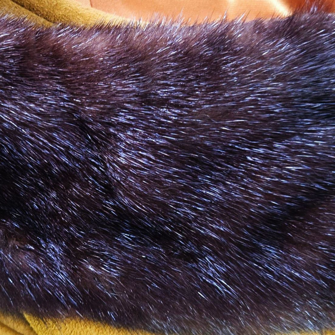 Other Vintage Suede Leather Fur-Trim Collar Button Swing Coat 8 Size M / US 6-8 / IT 42-44 - 5 Thumbnail