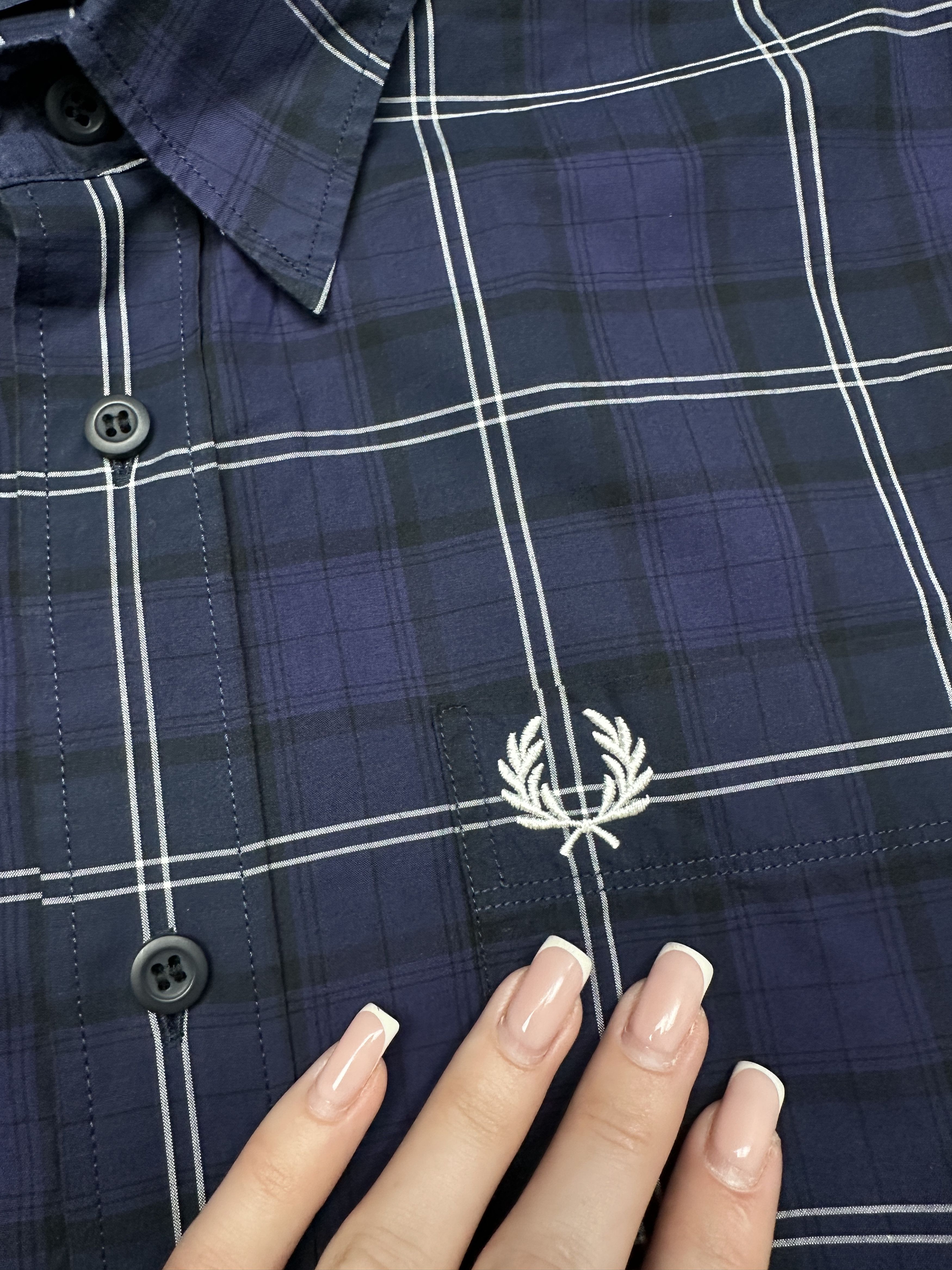 Fred Perry Fred Perry Mens Long Sleeve Plaid Shirt Size US L / EU 52-54 / 3 - 3 Thumbnail