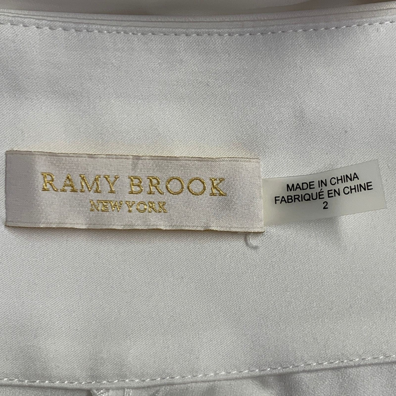 Ramy Brook RAMY BROOK Size 2 White Wide Leg Side Zipper Dress Pants Size 26" / US 2 / IT 38 - 6 Thumbnail
