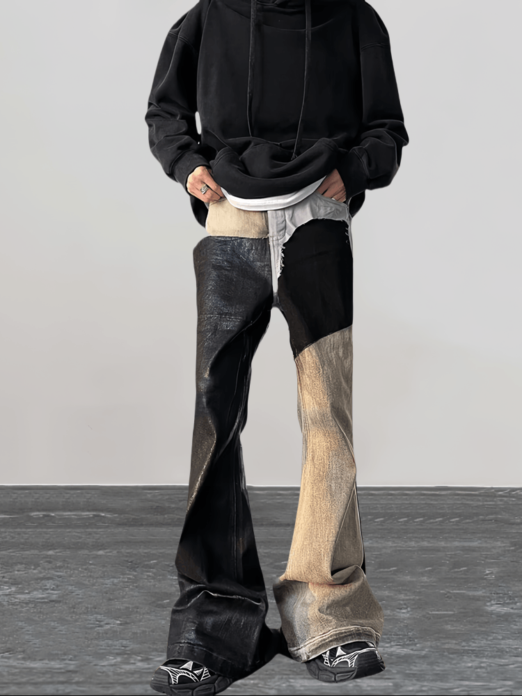 Jean Y2k Fashion Coating Waxing Patchwork Size US 30 / EU 46 - 1 Thumbnail