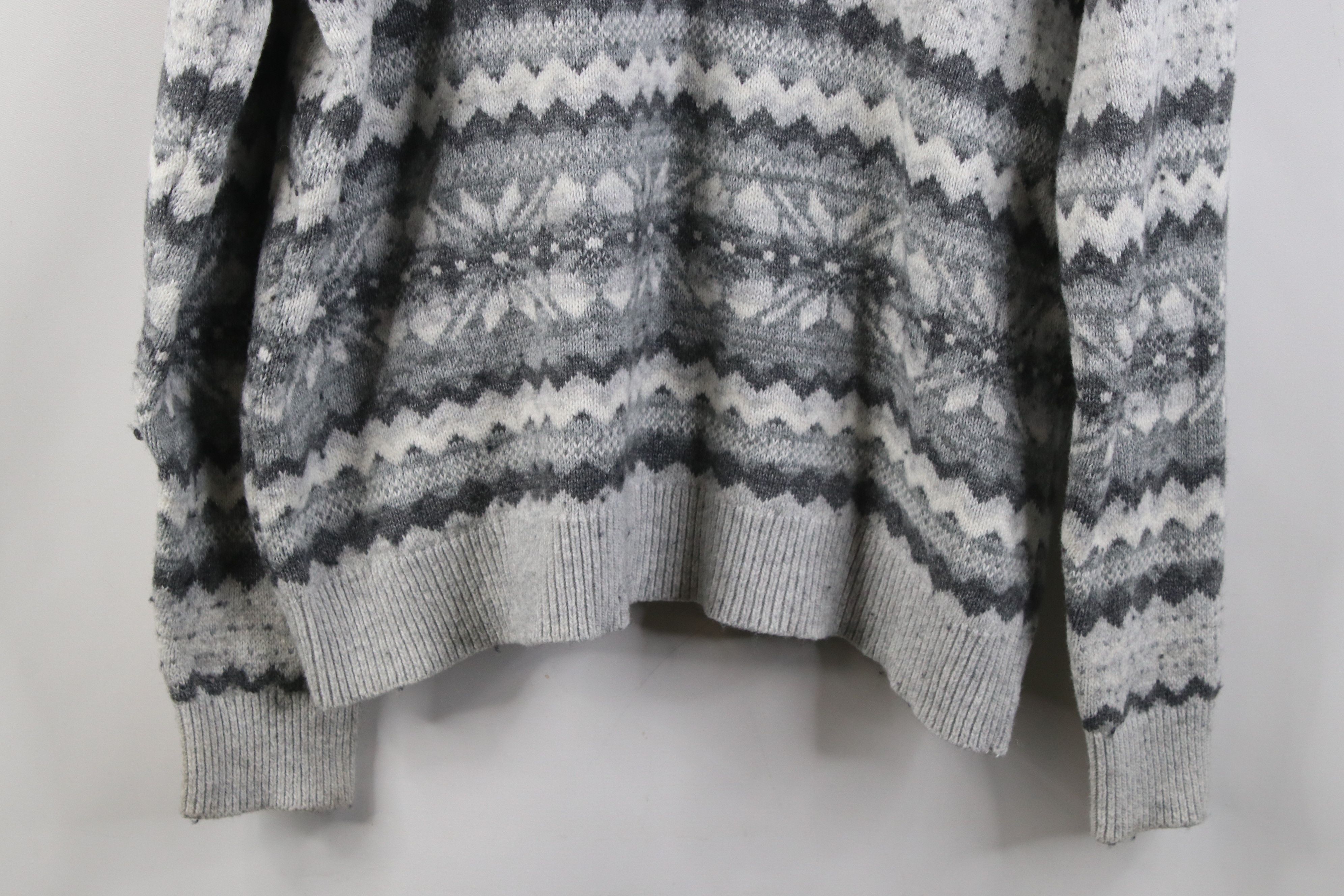 Lands' End Vintage Lands End Wool Blend Knit Fair Isle Crewneck Sweater Size US L / EU 52-54 / 3 - 10 Thumbnail