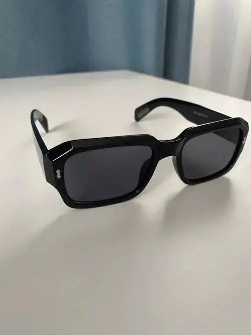 Japanese Brand Demon Kurt Cobain Casual Sunglasses Hip Hop Black 2000s Dark Size ONE SIZE - 2 Thumbnail