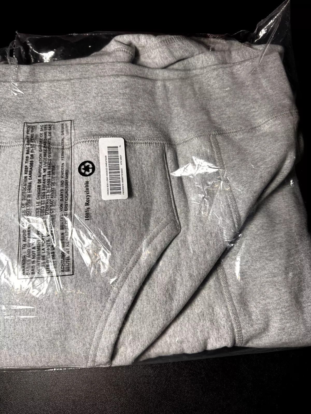 Supreme Supreme Cross Box Logo Hoodie Grey Sweatshirt Size US XL / EU 56 / 4 - 7 Thumbnail