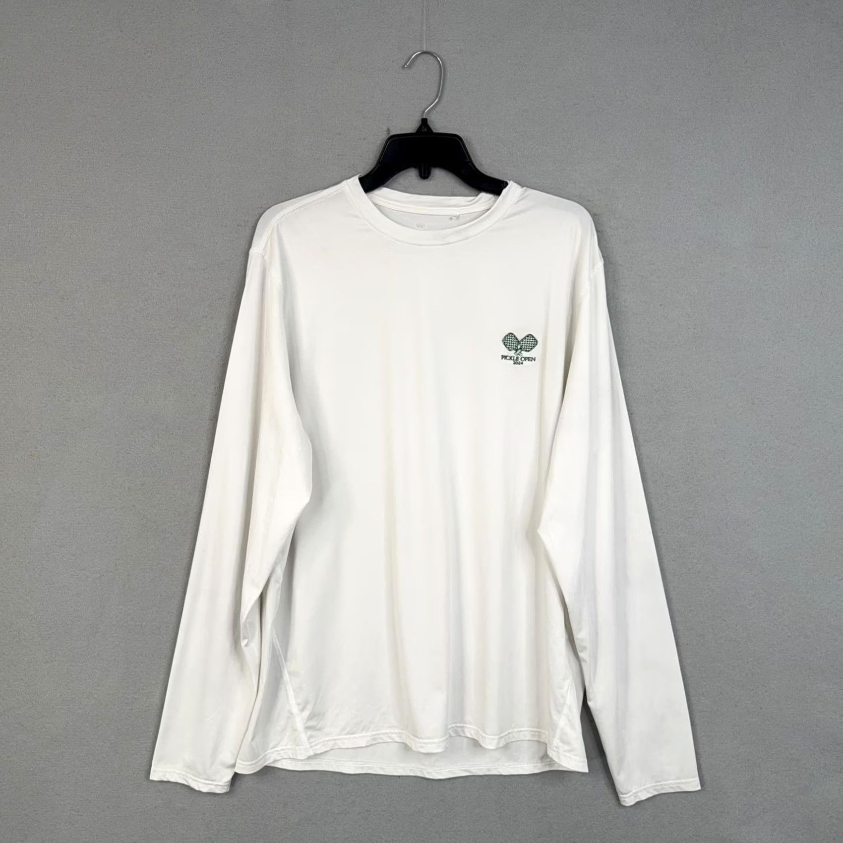 Vintage Greyson Shirt Mens Large White Pickle Open 2024 Tennis Performance Long Sleeve Crew Neck Polo Shirt Size US L / EU 52-54 / 3 - 2 Thumbnail
