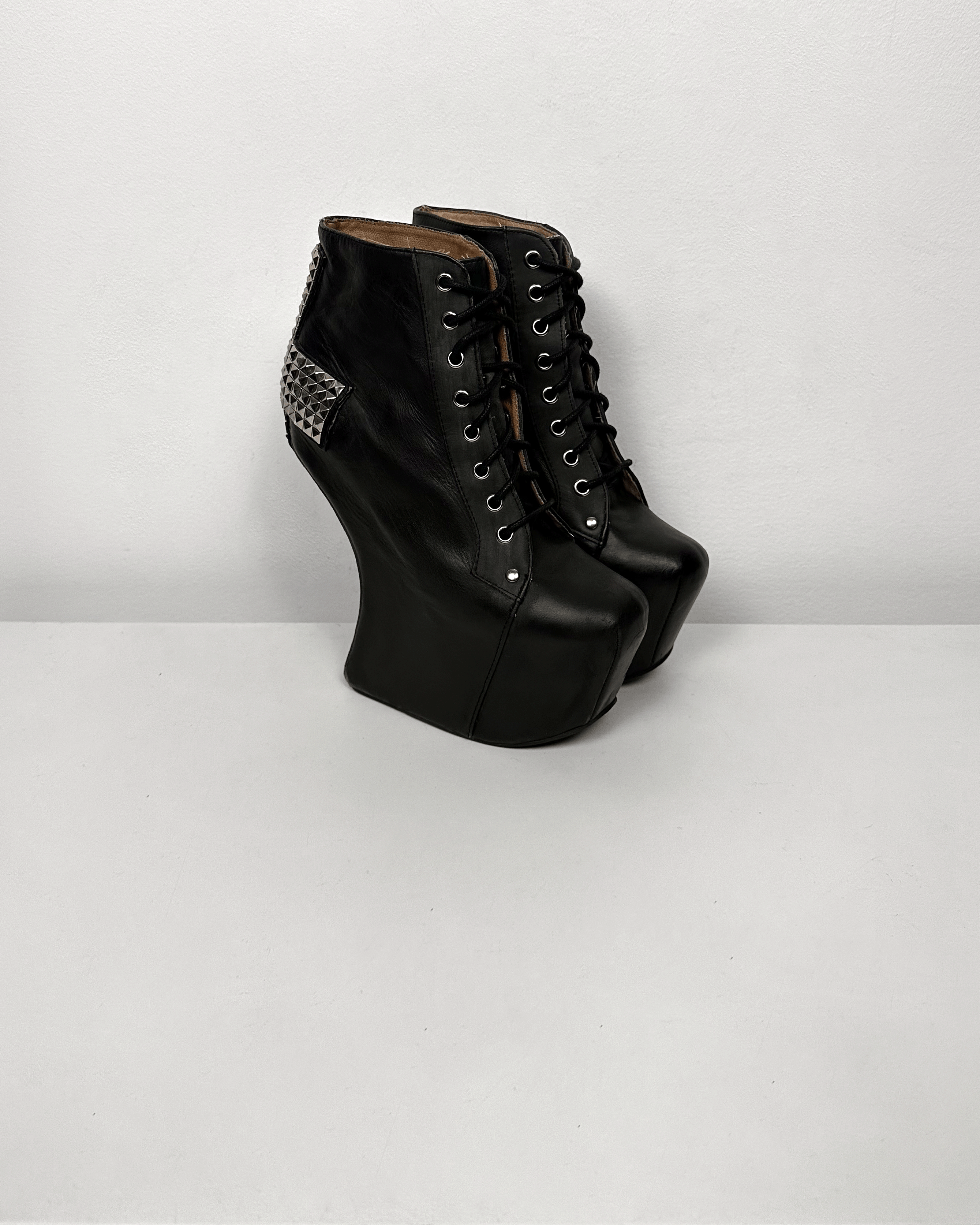 Jeffrey Campbell Jeffrey Campbell Studded Cross Wedge Heels Size US 6.5 / IT 36.5 - 2 Thumbnail