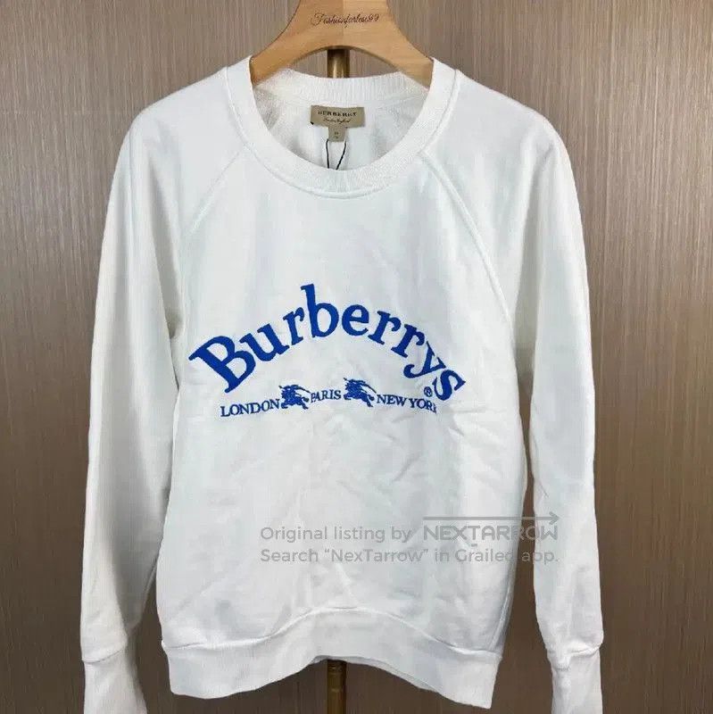 Burberry Burberry White Cotton Women's Sweatshirt. Size XS / US 0-2 / IT 36-38 - 1 Thumbnail
