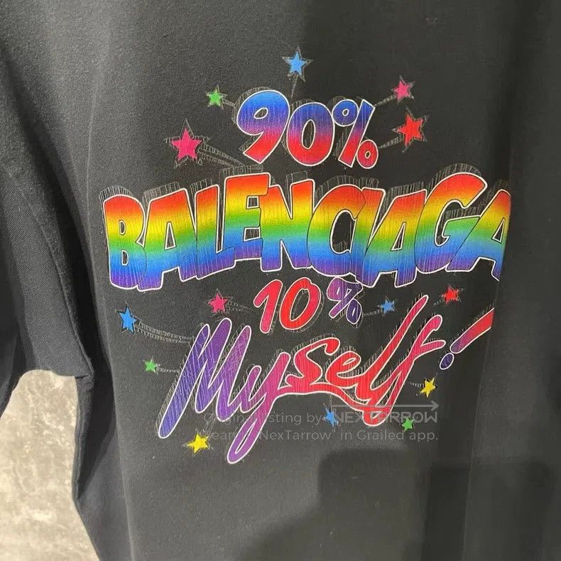 Balenciaga Balenciaga Colorful lettering myself short sleeve T-shirt Size US XS / EU 42 / 0 - 4 Thumbnail