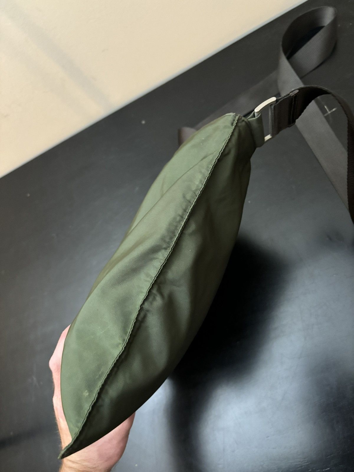 Prada Prada Nylon Shoulder Crossbody Bag Olive Green Size ONE SIZE - 6 Thumbnail