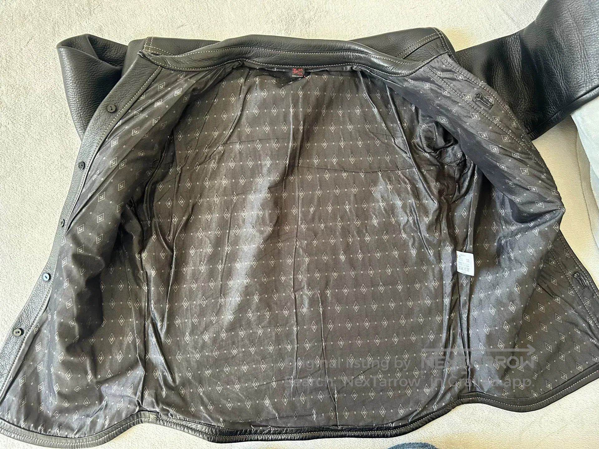 The Flat Head black leather shirt with unique buttons. Size US M / EU 48-50 / 2 - 8 Thumbnail